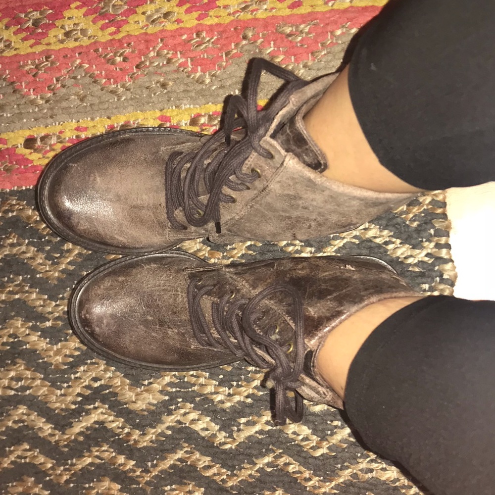 Brown Moto/ Combat Boots